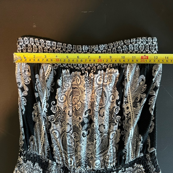SOMA Jumper Romper M Strapless Pockets Black White - Picture 6 of 8